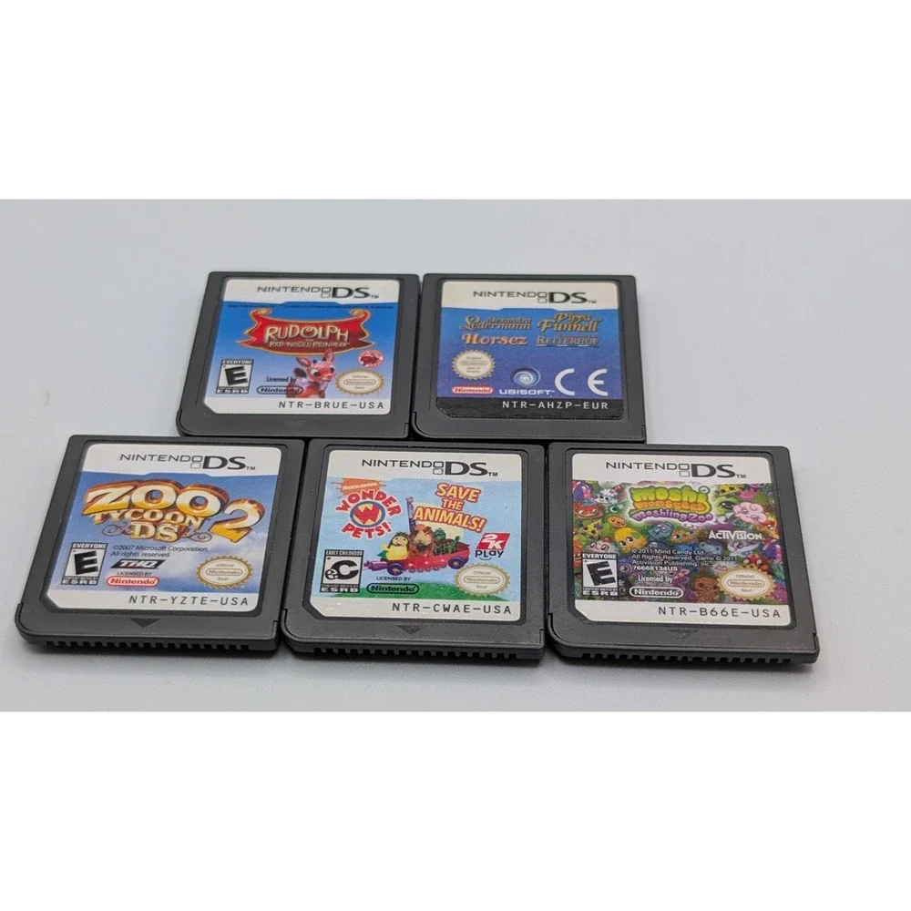 Nintendo DS Dog Zoo & Animals Based Games Mixed Lot of 5 Cartridges Only
